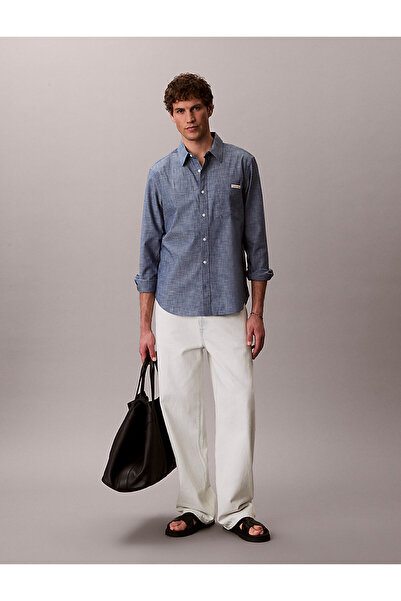 Calvin Klein Erkek LS Chambray Classic Gömlek
