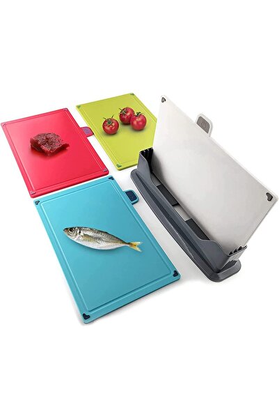 Arabest 4Pcs/Set Kitchen Multifunctional Plastic Cutting Board, Classificatio...