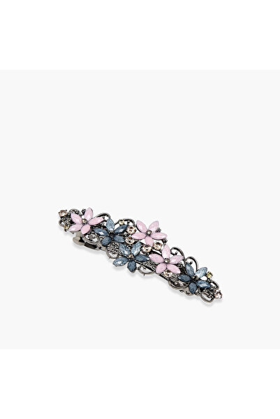 Lifestyle Barrette Hair Clamp with Embellished Detail