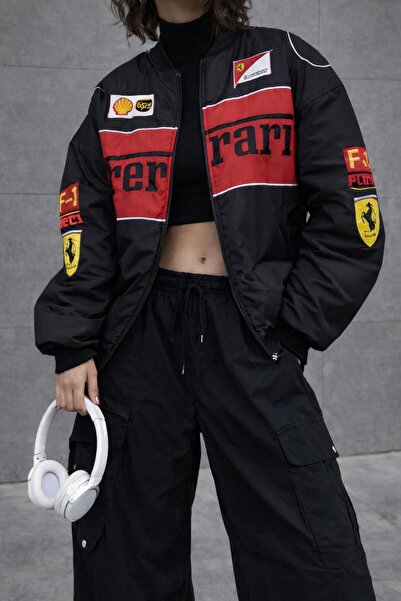 ARS Butik Racing Sports Collar Detail Parachute Unisex Jacket