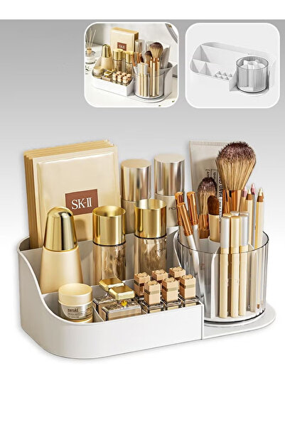 Generic 360-Degree Rotating Cosmetic Storage Box Large Capacity Makeup Organi...