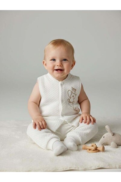 Zekids Baby Teddy Bear Patterned Vest