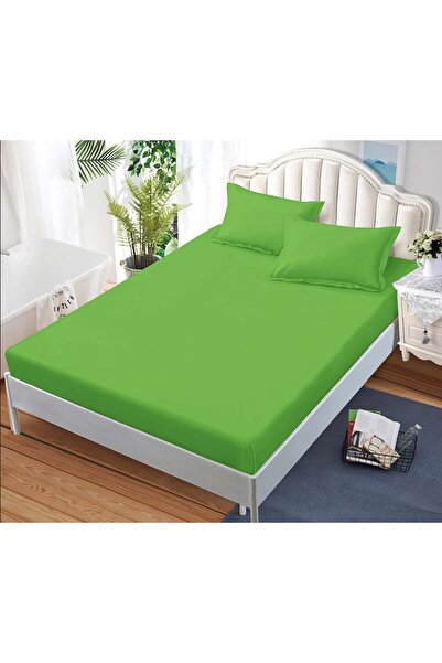 trendyhome Husă de pat cu elastic uni din bumbac finet – 180x200 cm