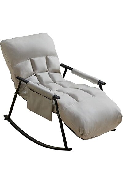 Arabest Oversized outdoor rocking chair, high-back metal rocker with upholste...