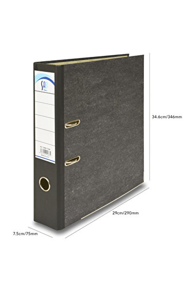 SAB - Box File Cardboard, F/C Size,8cm,Black 30pcs