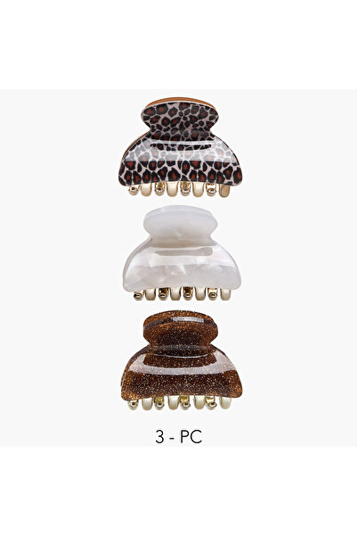 Lifestyle عبوة من 3 مشابك شعر منحنية بلمسة نهائية لامعة