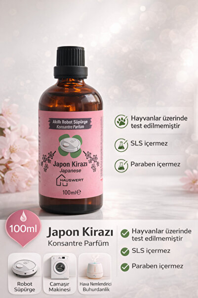 luvroshe 100ml Japon Kiraz Çiçeği Konsantre Parfüm Hava Nemlendirici Kokusu