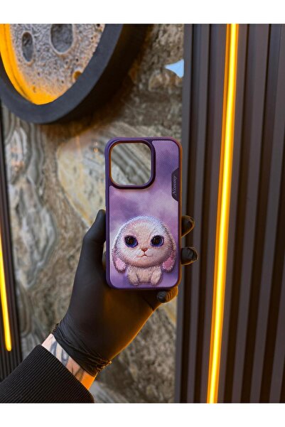 SOYLU MİX حافظة آيفون 15 برو نيمي فائقة الجودة بتصميم داخلي مخملي مع رسومات ح...