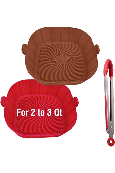 Arabest Air Fryer Silicone Liners, with stainless steel food clip, for Small ...