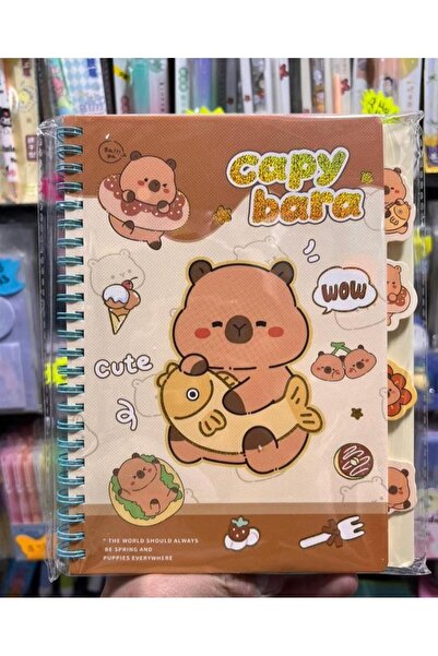 FANCY THİNGS Capybara Kapibara Ayraçlı Çizgili Defter