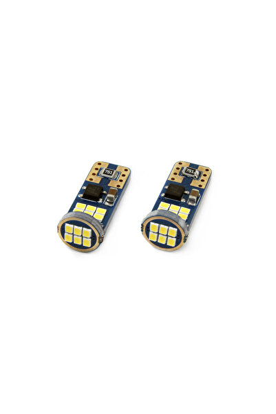 AMIO Set de becuri auto LED CANBUS UltraBright compatibile T10e W5W 18 SMD Al...
