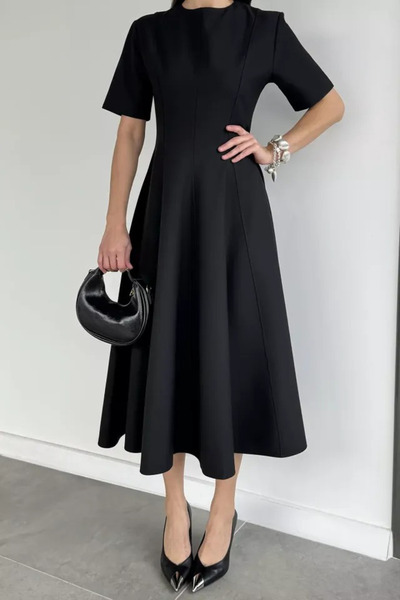 My Blog Black Godeli Midi Dress - 05174