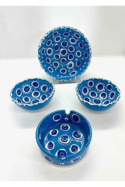 Store Nazar Bead Snack Bowl Handmade Set of 4 Presentation Set