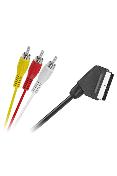 Cabletech Καλώδιο SCART - 3x RCA ήχου+εικόνας 1.5μ KPO2716-1.5