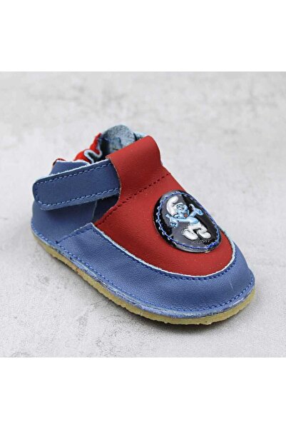 tino Genuine leather baby boots 3268-NAVY BLUE/RED/A