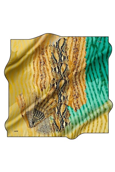 Aker Eșarfă de mătase Sura 8579701 - 313 Model piele verde