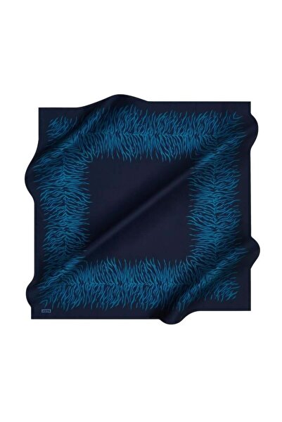 Aker Eșarfă de mătase Tivil 8672713 - 921 Model zebră bleumarin închis