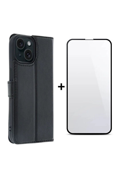 İPHONE 15 UYUMLU RENKLİ YUMUŞAK KAPAKLI KILIF / EKRAN KORUYUCU