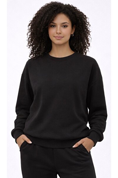SHEBARA Modal Relax Yumuşak Basic Sweatshırt