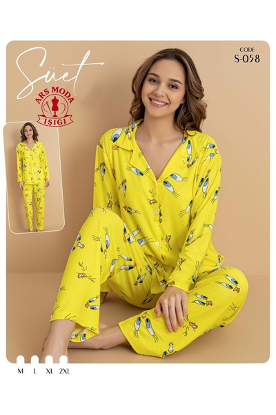ars moda ışığı TWEETY DESENLİ DÜĞMELİ PİJAMA TAKIMI