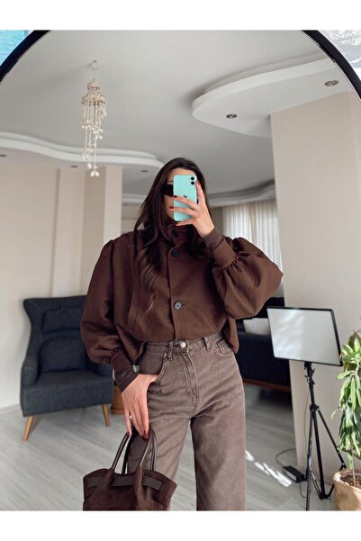 Hacer Balcı Astarlı Süet Bomber Ceket