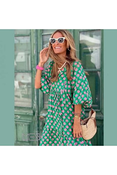 MESH sa Beach Dress Flowers