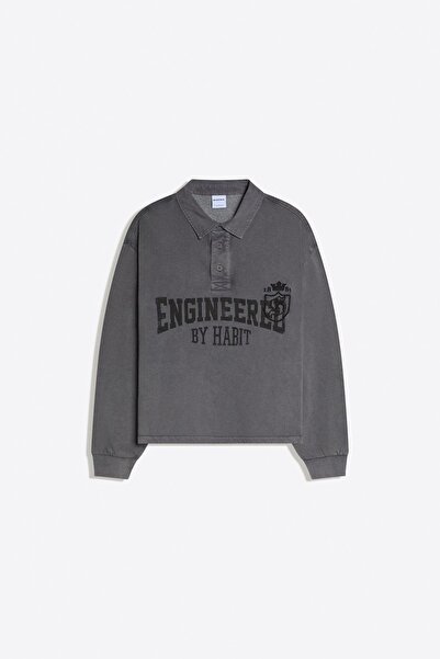 Bershka Desenli polo yaka kazak