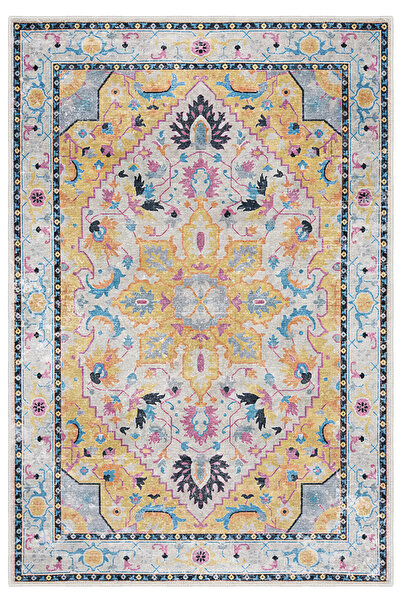 Homefesto Dekoratif Salon Halısı, Makinada Yıkanabilir, Kaymaz Taban, İnce & ...