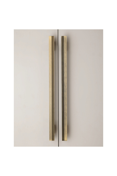 System 9783 Düz/Çizgili Çekme/Sürgü Kapı Kolu Antik Rengi 89 cm (iki delik ar...