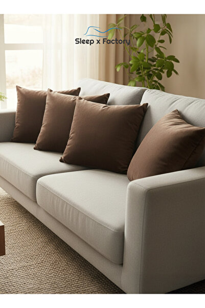 Sleep x Factory 4-Pack Decorative Cushions 45x45 cm – Microfiber Filled