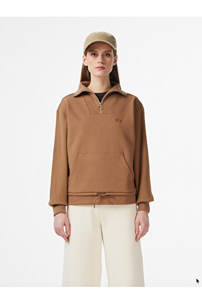 Lacoste High Neck Zipped Piqué Sweatshirt