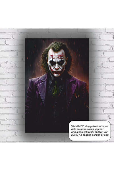 Hayat Poster The Joker Cinema Movie Character Home Decoration Mdf Painting Re...