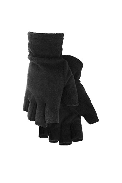 ÇEÇEN HOME (1 Adet) Unisex Siyah Parmaksız Polar Eldiven Kesik Yarım Parmak K...