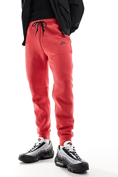 Nike Sportwear Tech Fleece Trousers Red Joggers Eşofman Altı Kırmızı