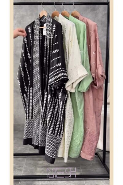 MESH sa Light Green Abayaجلابيه/عبايه بشت اخضر فاتح