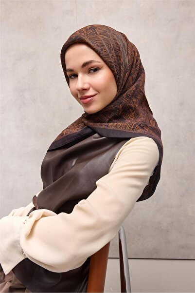 Silk Home Eșarfă din viscoză Velora Four Seasons Model Labirint Maro 90x90