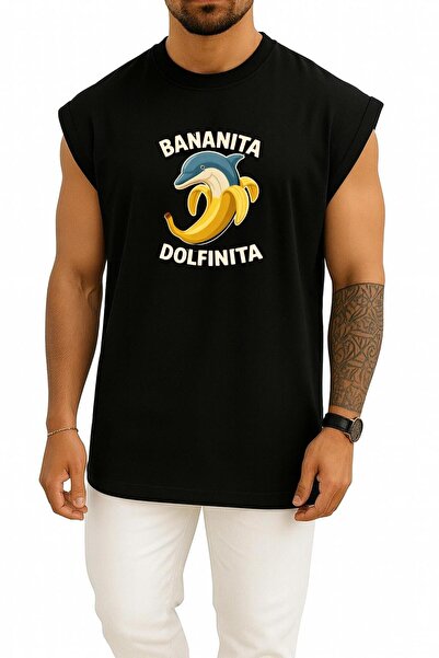 Bahriyeli Collection قصة فضفاضة بانانيتا دولفينيتا جوست مطبوع أتليت