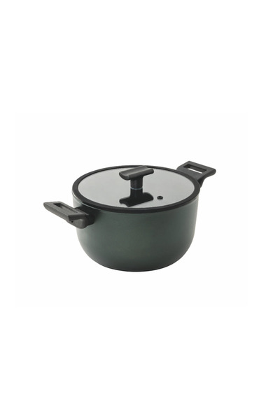 Sambonet Double Handle Deep Pot 24 cm Titan Pro Green