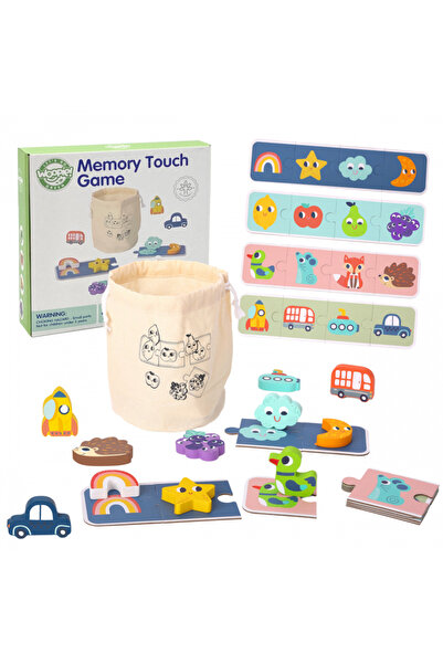 woopie Joc Senzorial „Touch and Find” – Joc Educativ din Lemn pentru Copii, D...
