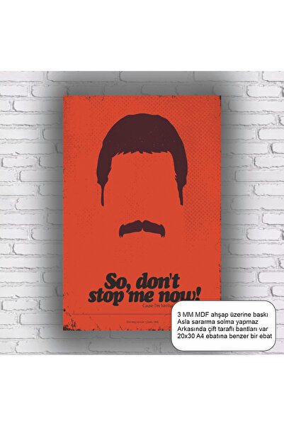 Hayat Poster Фреди Меркюри Queen рок музика интериорен декор MDF плоскост рет...