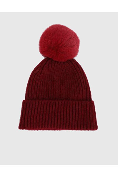 İLVİ Biane Knitwear Claret Red Unisex Beanie