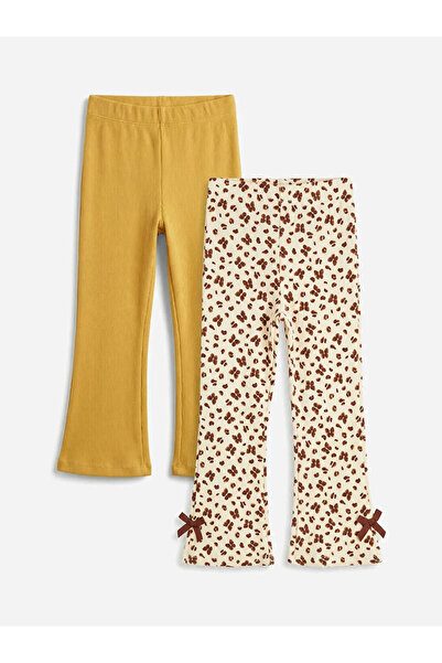 LC Waikiki LCW Kids Colanți galbeni cu picior evazat pentru fete