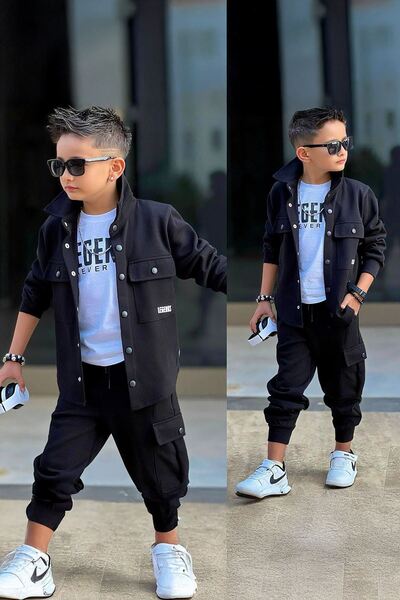 Minigimin Cicileri Set de 3 piese pentru băieți din jachetă Miniğimin Ciciler...