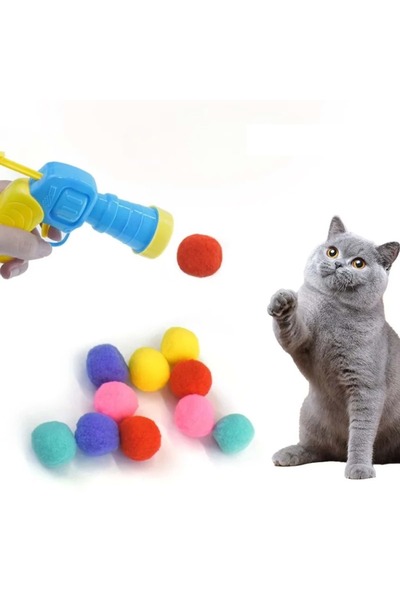 Ethab Ticaret مسدس رمي الكرات المحشوة مع 20 كرة لعبة