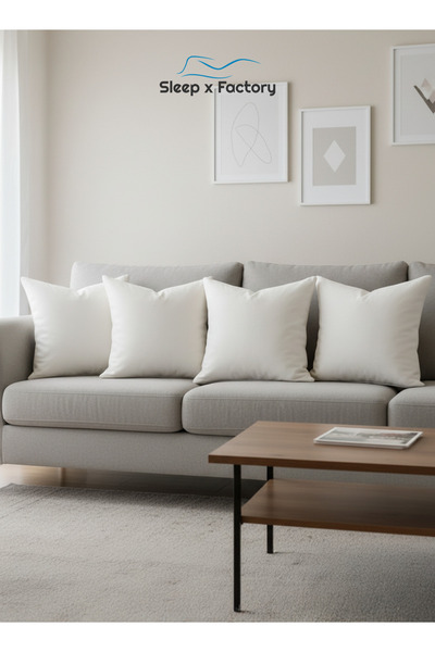 Sleep x Factory 4-Pack Decorative Cushions 45x45 cm – Microfiber Filled