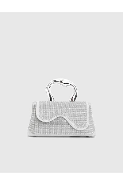 İLVİ Barya Stone Silver Color Women's Handbag