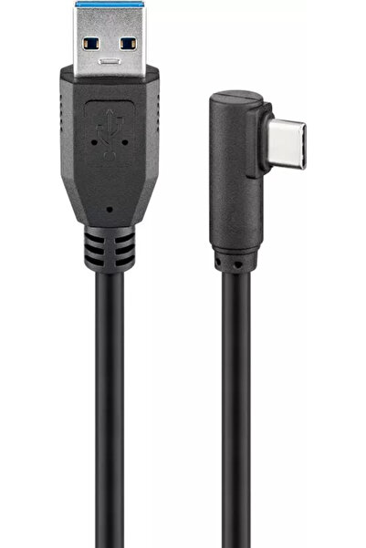 goobay Cablu USB Type C tata la USB A 3.0 tata unghi 90 grade 1m
