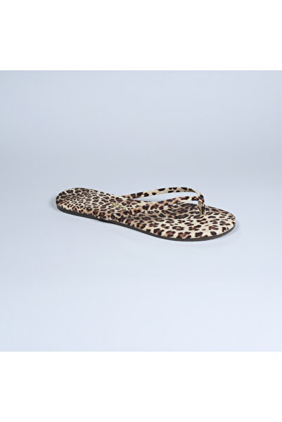 Tkees Flip-flops clasice leopard pentru femei, elegante, zilnice