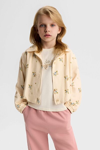 NK Girl's Full Bloom Jacket 4-8 Years Old Cream