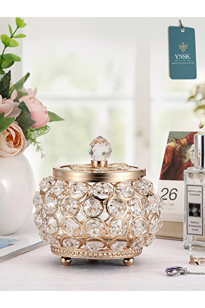 YNSK Luxury |   Lucent |   Luxury Clamshell Crystal Jewelry Box, Organizer, O...